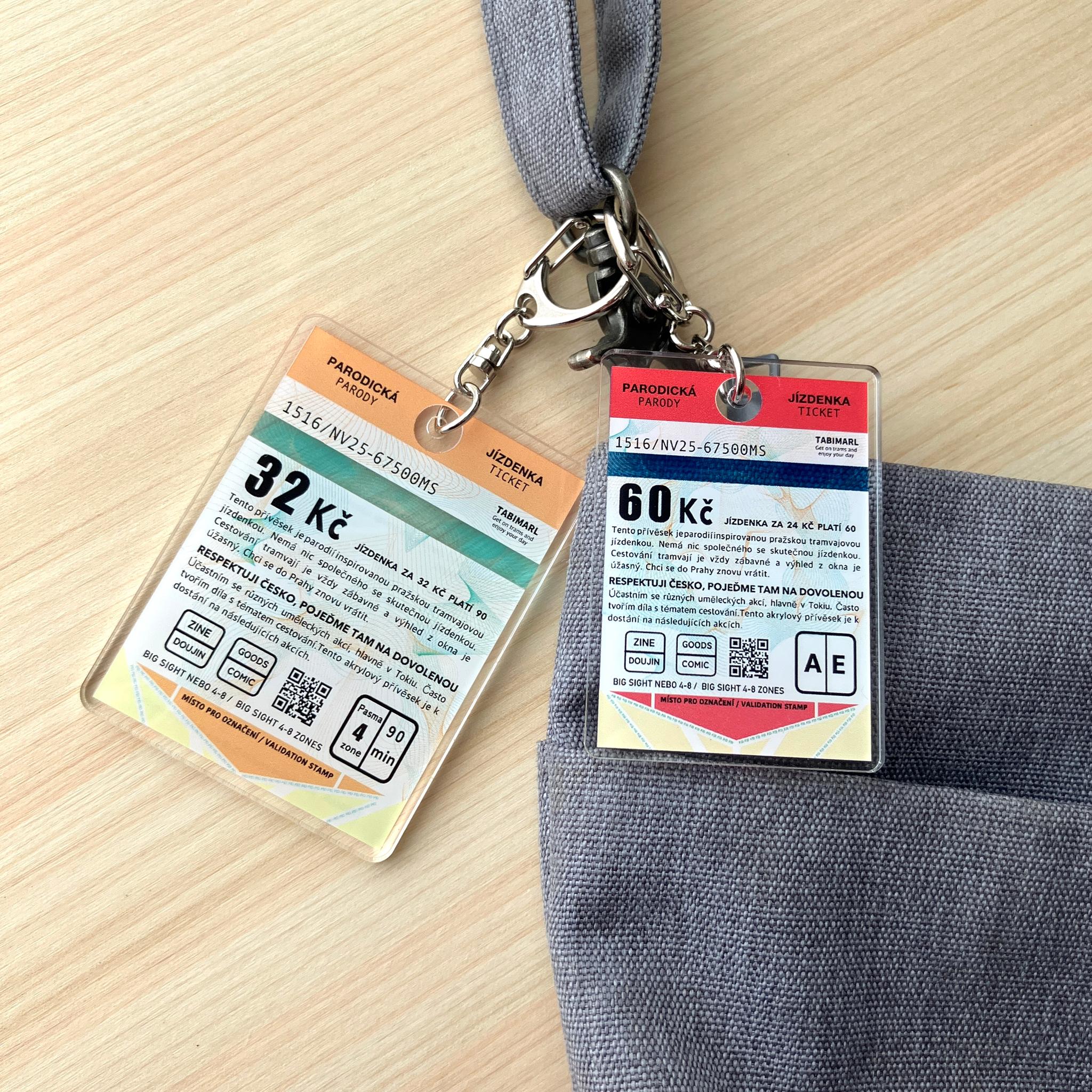 チェコのトラムチケットキーホルダー　赤 | 4枚目