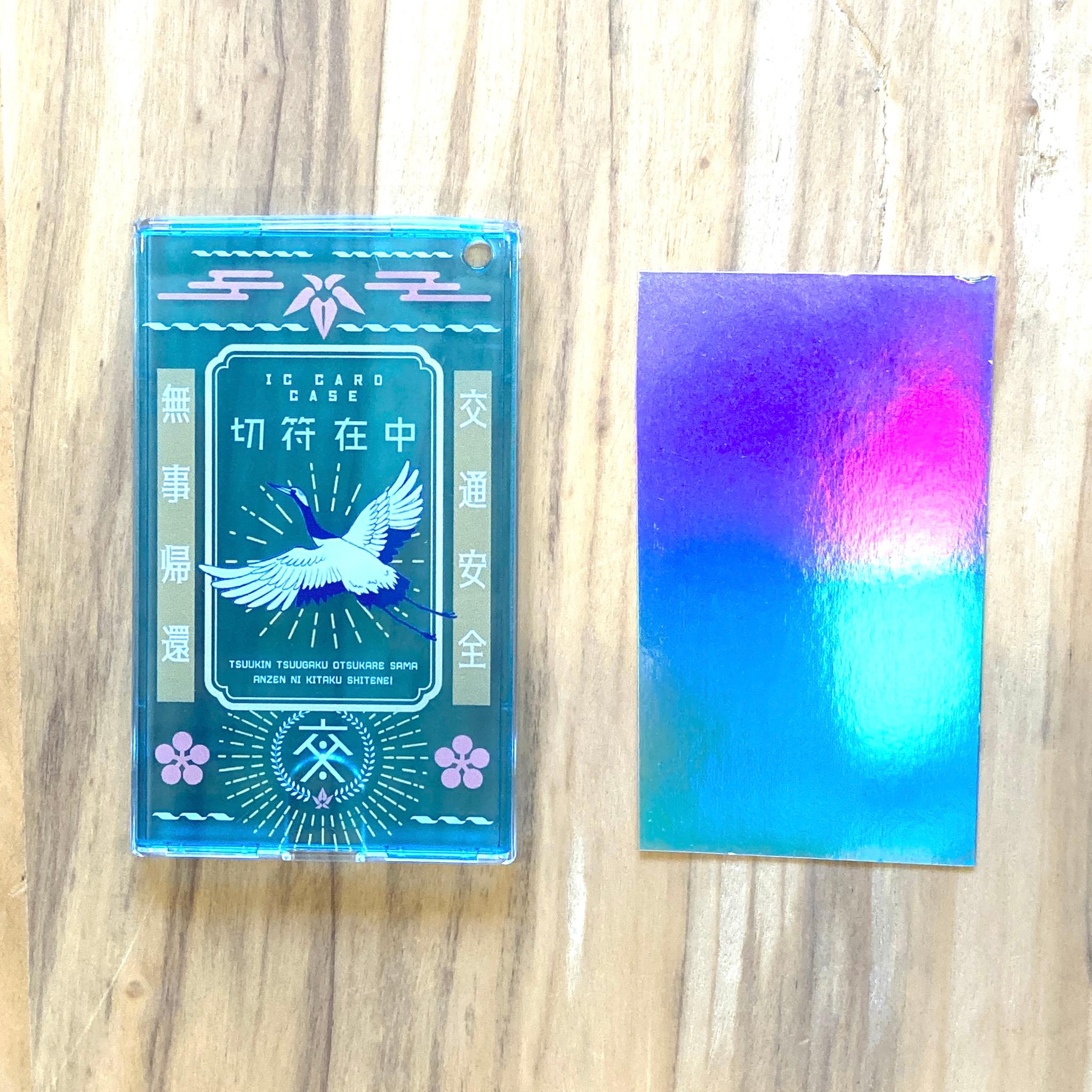 つるのパスケース　透明ライトブルー | 2枚目