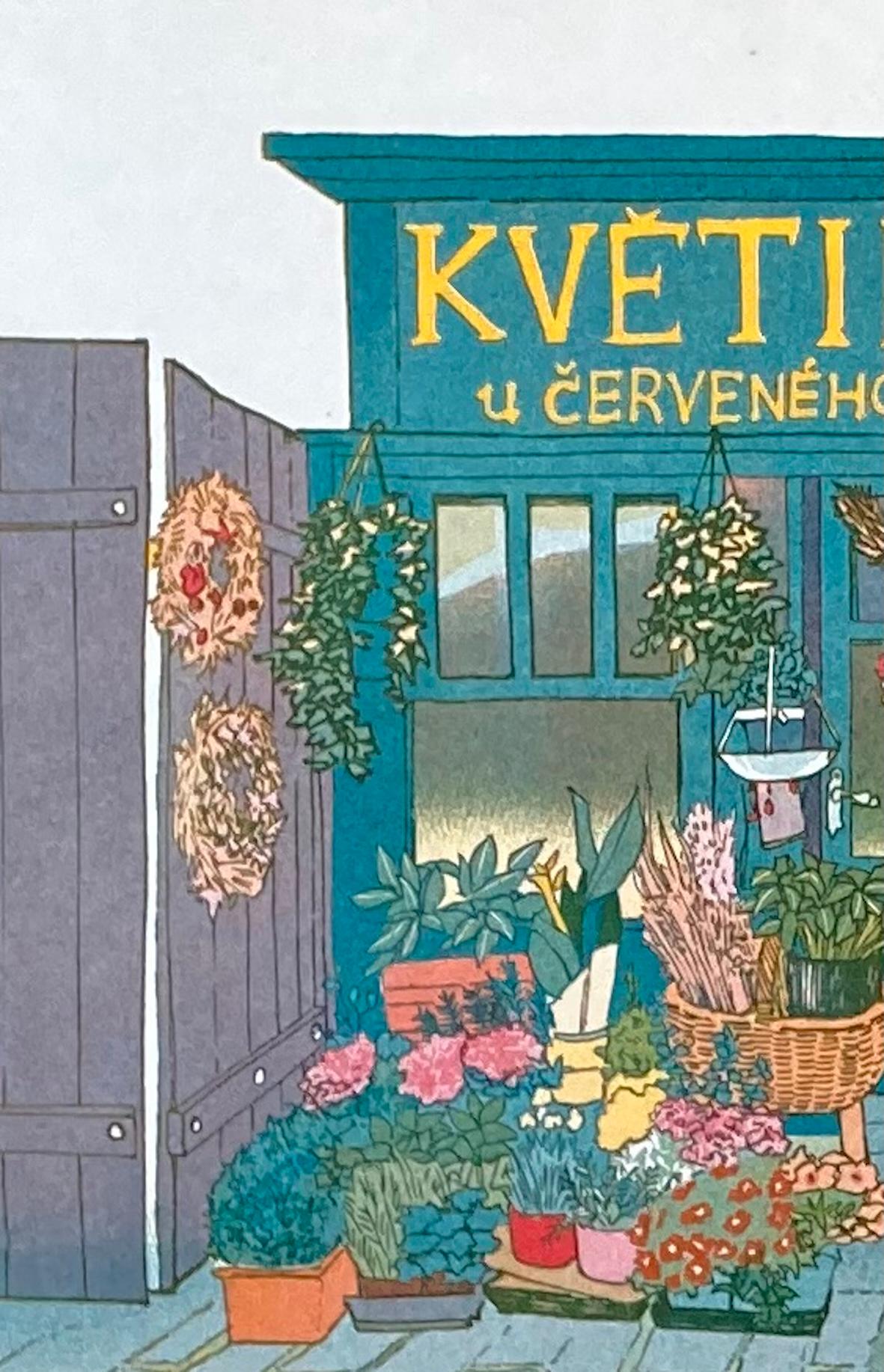 プラハ花屋のリソグラフポスター | 2枚目